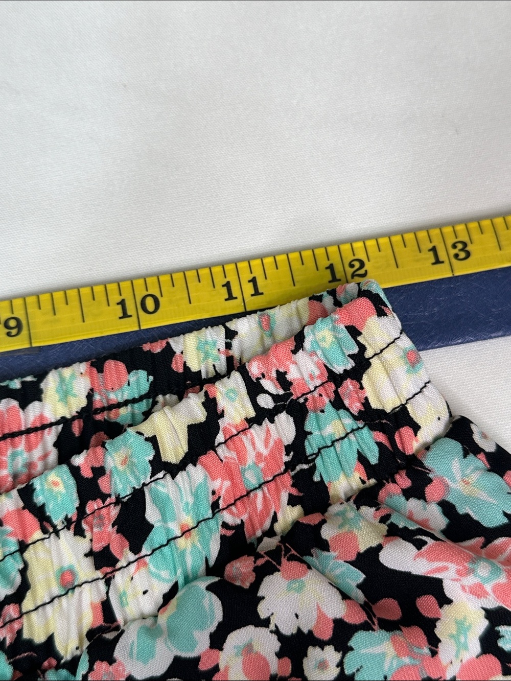 Faded Glory Girls XL 14-16 Floral Pull-On Shorts Pom-Pom Trim - Picture 7 of 12
